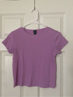 Forever 21 Lilac Short Sleeve Ribbed Tee